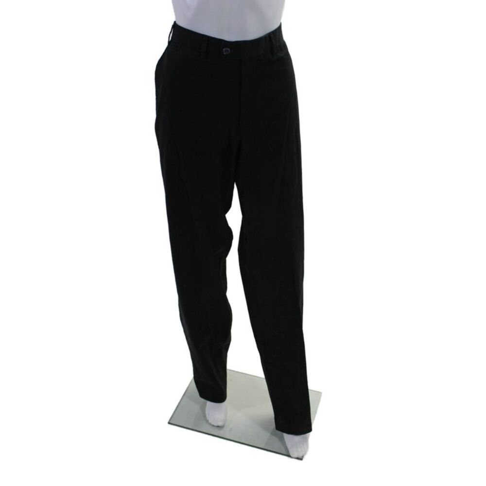 Hiltl Womens Flat Zip Front Tapered Leg Casual Pants Black Size 35